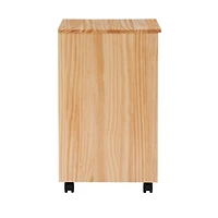 Natural Wood 6-Drawer Cary Storage Cart