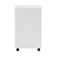 White Wood 6-Drawer Cary Storage Cart