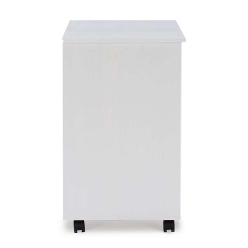 White Wood Wide 6-Drawer Cary Storage Cart