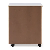 White Wood Wide 6-Drawer Cary Storage Cart