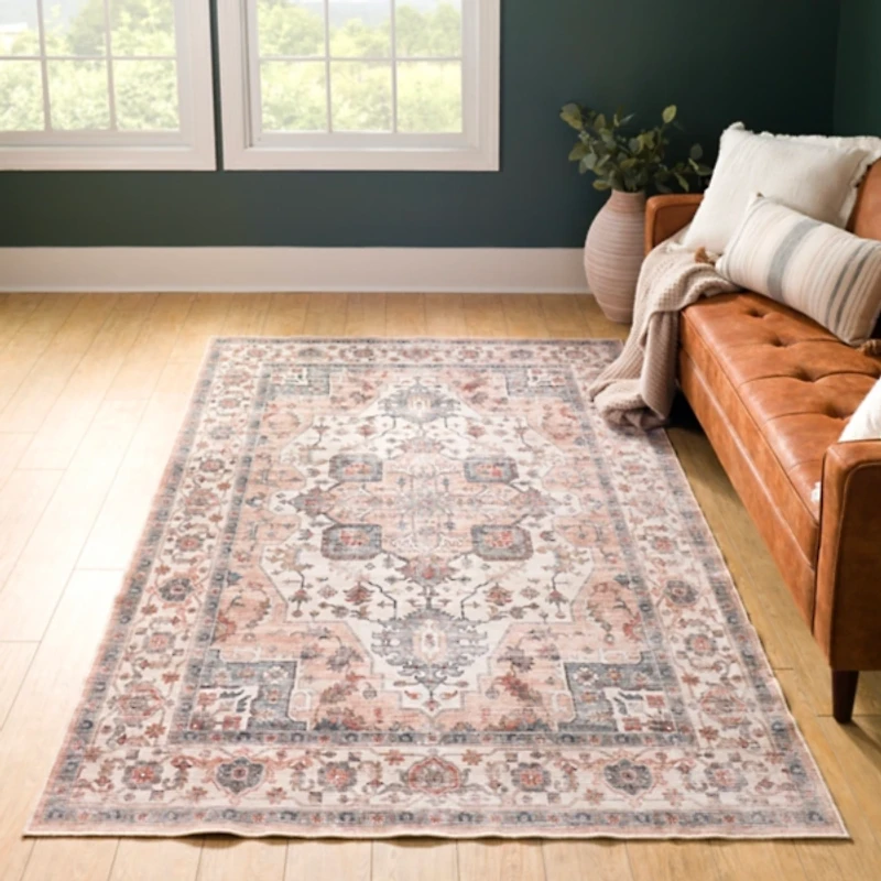 Mason Traditional Washable Area Rug, 5x8