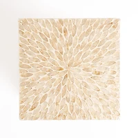 Natural Capiz Hourglass Accent Table