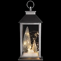 LED Polar Bear and Trees Christmas Lantern