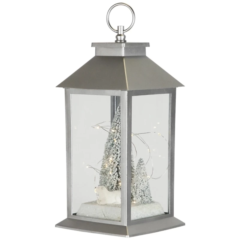 LED Polar Bear and Trees Christmas Lantern