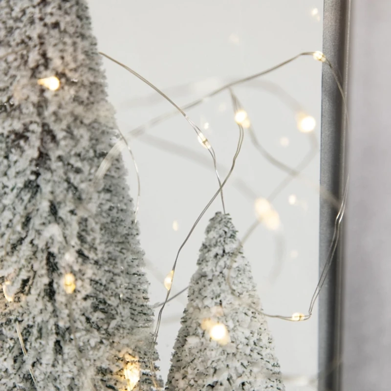 LED Polar Bear and Trees Christmas Lantern