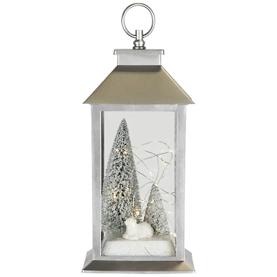 LED Polar Bear and Trees Christmas Lantern