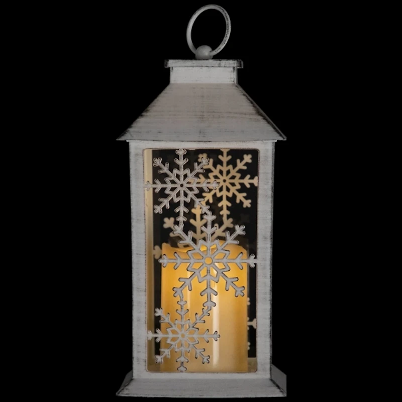 LED Snowflake Cutout Christmas Lantern