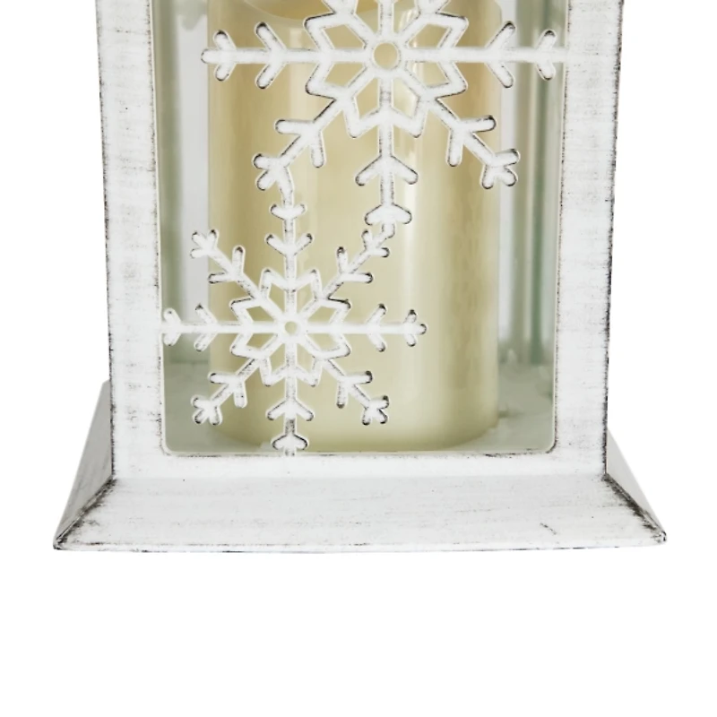 LED Snowflake Cutout Christmas Lantern