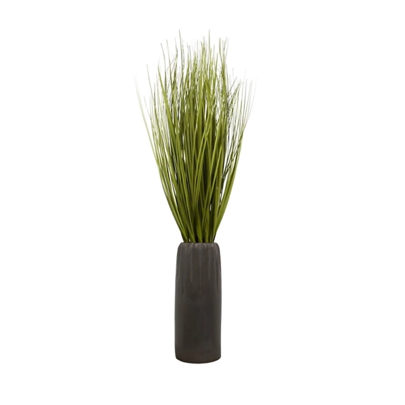 Grass Arrangement in Gunmetal Pot