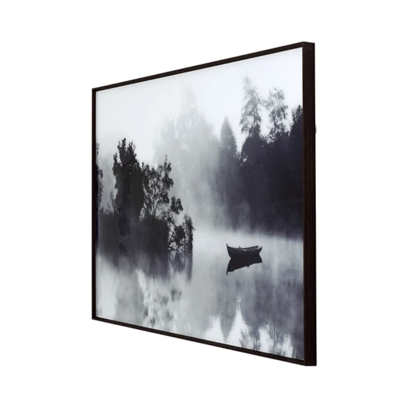 Into the Calm Framed Tempered Glass Art Print