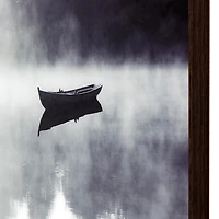 Into the Calm Framed Tempered Glass Art Print