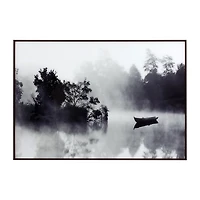 Into the Calm Framed Tempered Glass Art Print