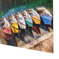 Lakeside Parking Tempered Glass Art Print