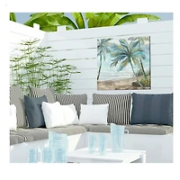 Coastal Palm Trees Outdoor Canvas Art Print