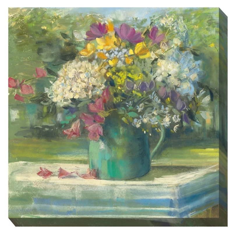 Picnic Posies Outdoor Canvas Art Print