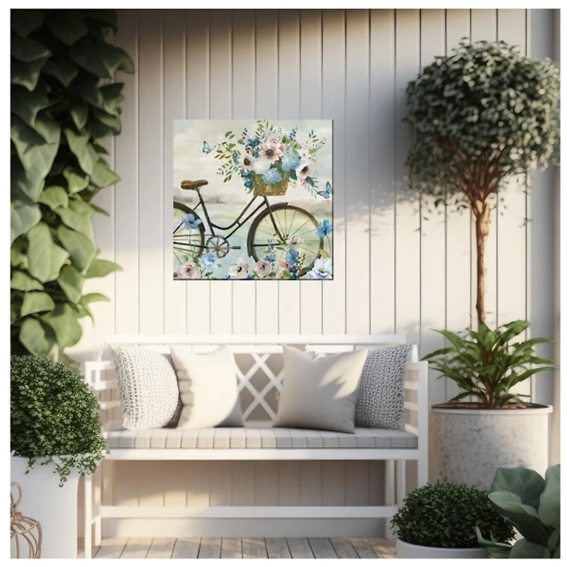 Flower Girl Outdoor Canvas Art Print