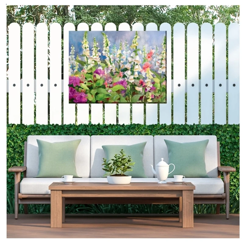 Foxgloves Outdoor Canvas Art Print