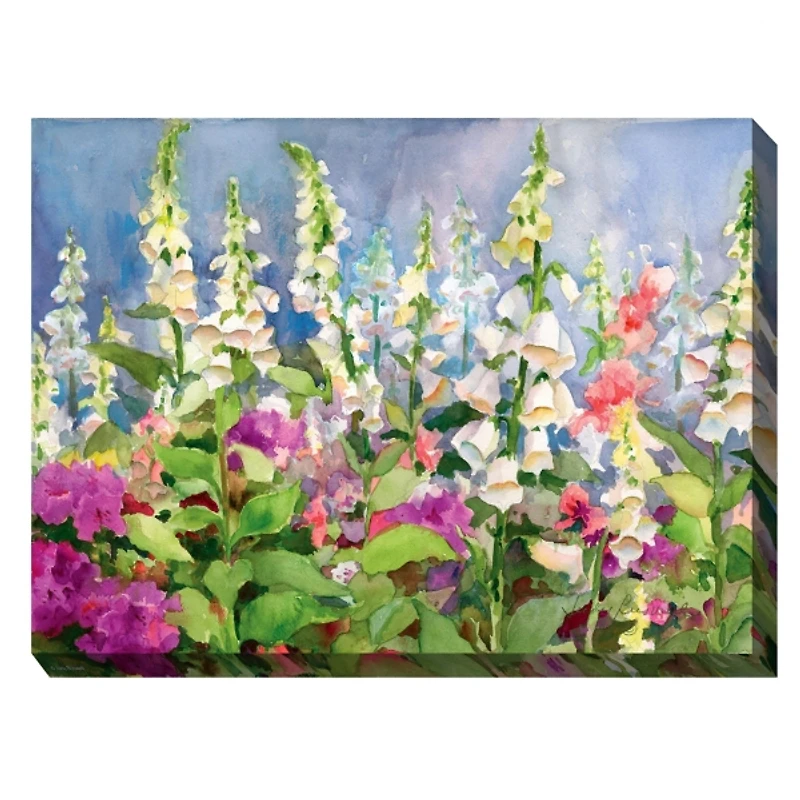 Foxgloves Outdoor Canvas Art Print