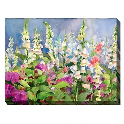 Foxgloves Outdoor Canvas Art Print