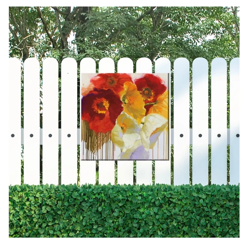 Bold Faced Flowers Outdoor Canvas Art Print