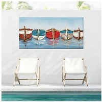 All in a Row Outdoor Canvas Art Print