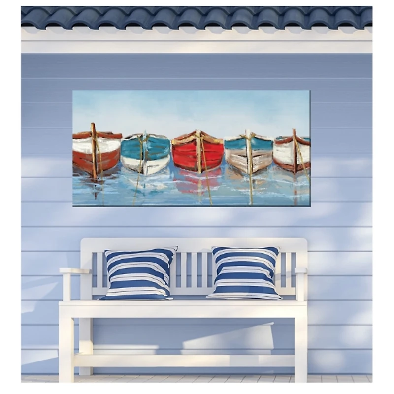 All in a Row Outdoor Canvas Art Print