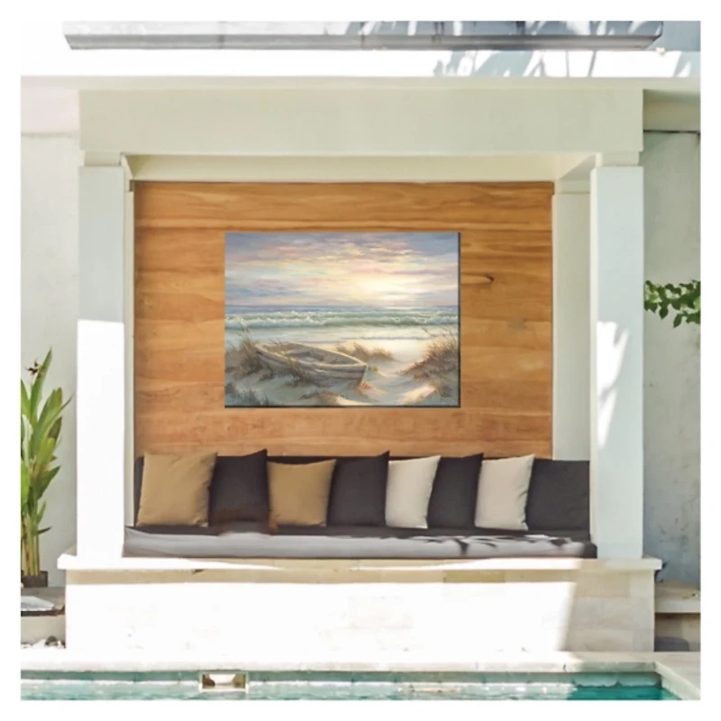 Old Rowboat Outdoor Canvas Art Print