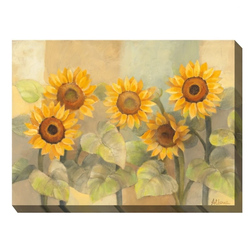 Sunflower Sunshades Outdoor Canvas Art Print