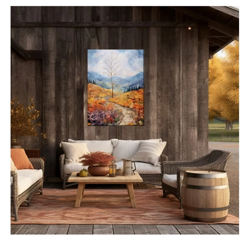 Autumn Ascension Outdoor Canvas Art Print