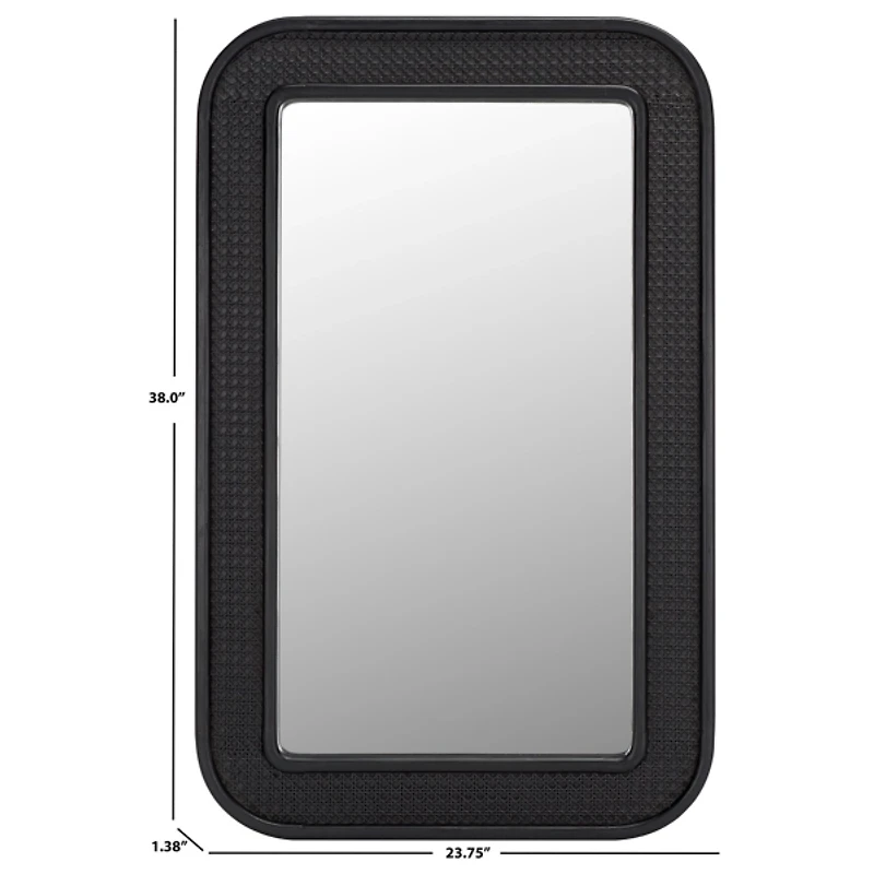 Alessa Black Rectangular Wall Mirror