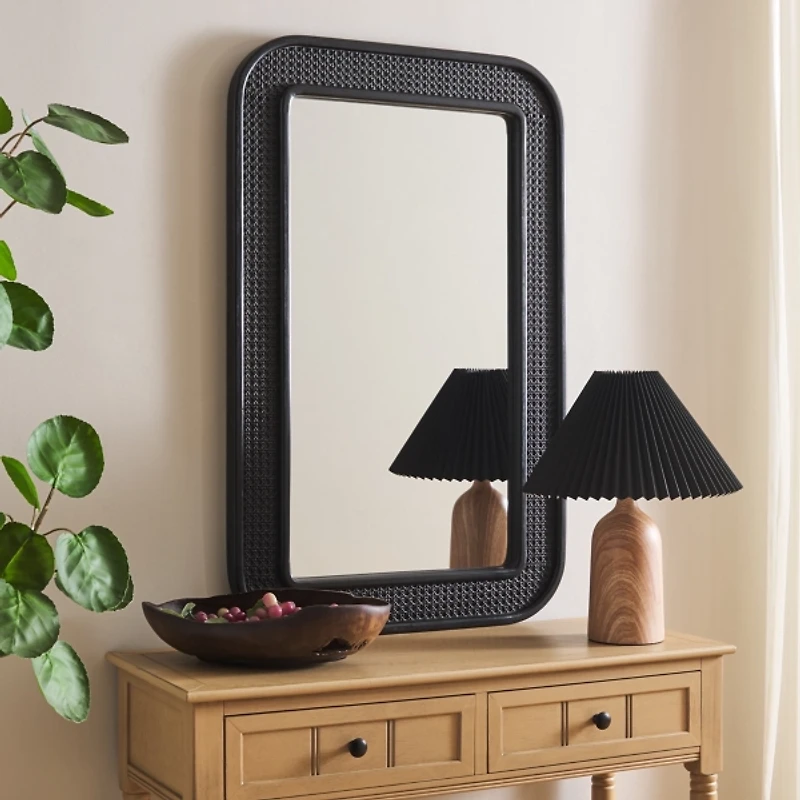 Alessa Black Rectangular Wall Mirror