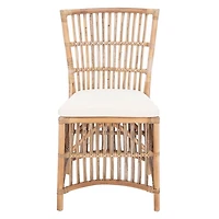 White Rattan Erika Dining Chairs, Set of 2