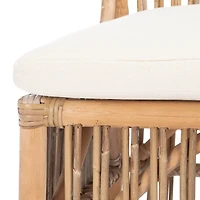 White Rattan Erika Dining Chairs, Set of 2
