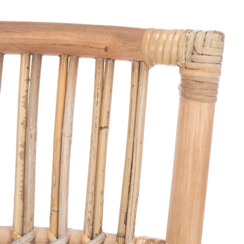 White Rattan Erika Dining Chairs, Set of 2