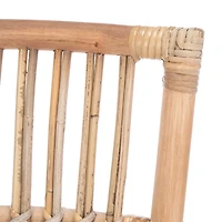 White Rattan Erika Dining Chairs, Set of 2