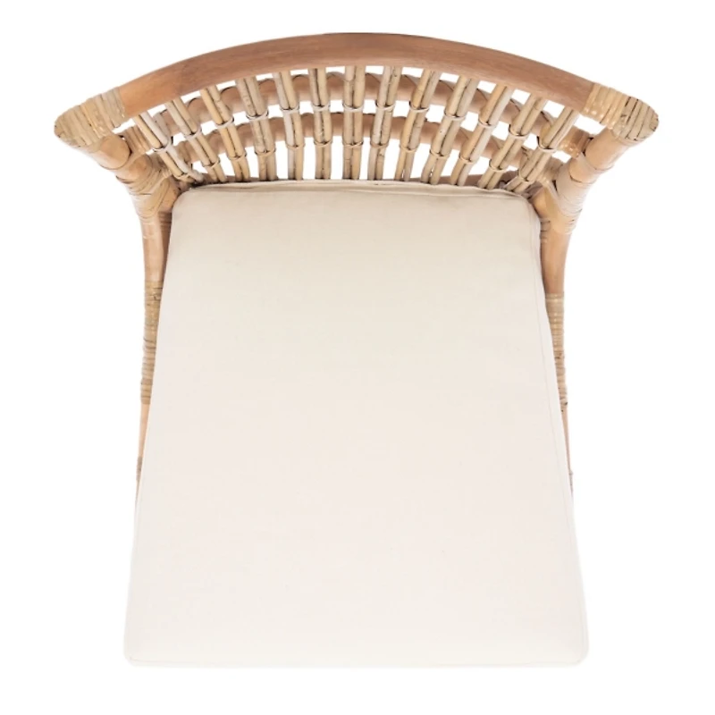 White Rattan Erika Dining Chairs, Set of 2