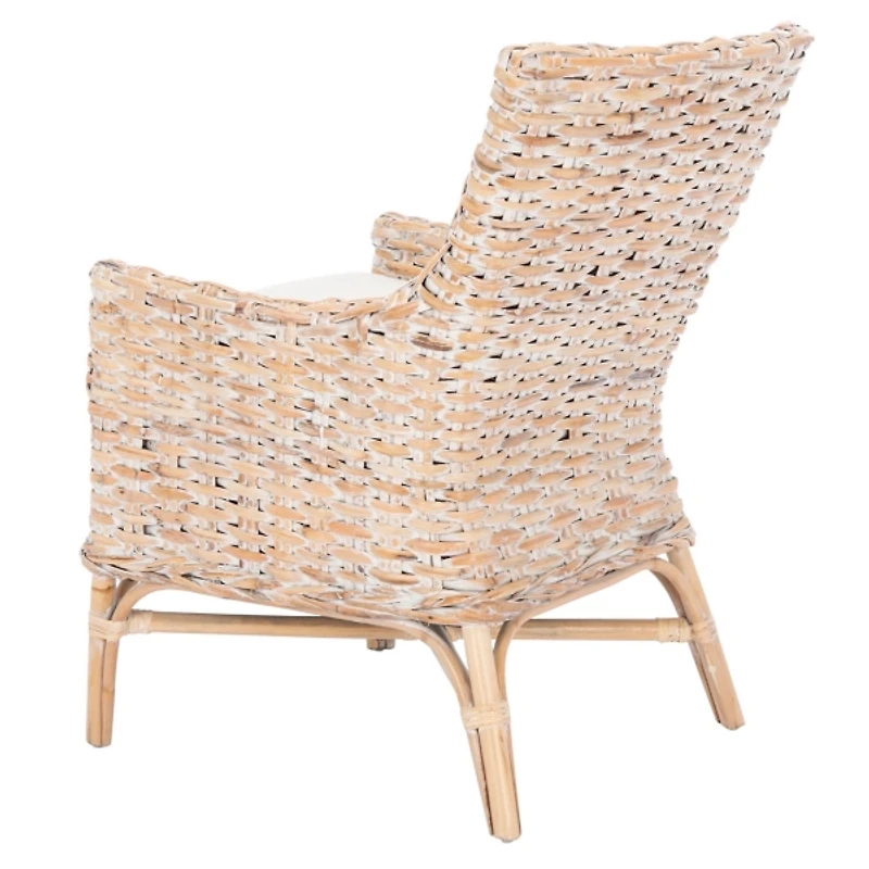 Whitewashed Rattan Cristen Accent Chair