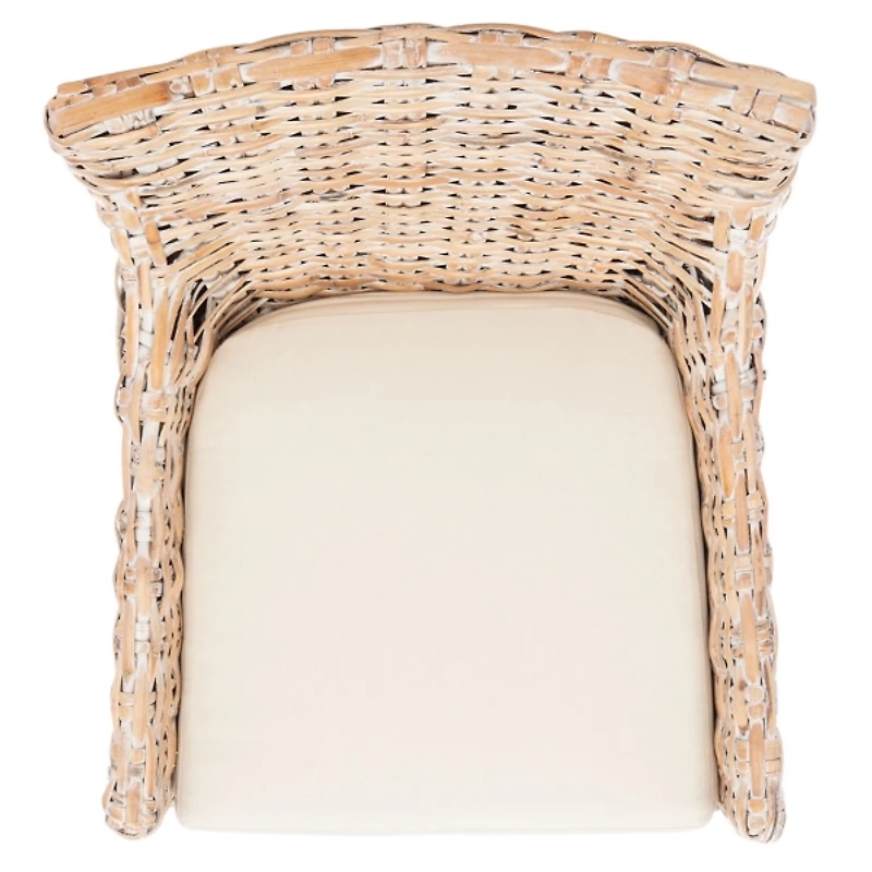 Whitewashed Rattan Cristen Accent Chair