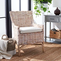 Whitewashed Rattan Cristen Accent Chair
