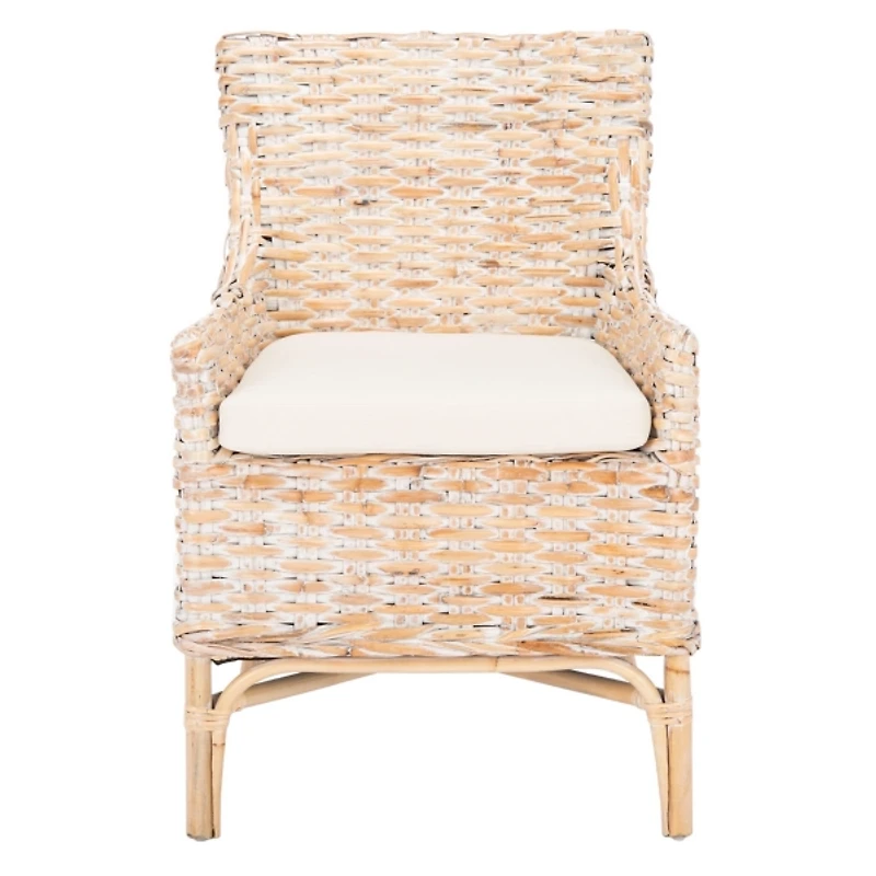 Whitewashed Rattan Cristen Accent Chair
