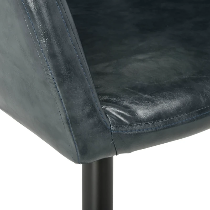 Charcoal Faux Leather Adalena Accent Chair