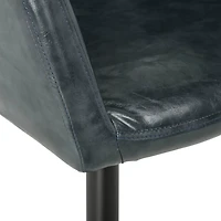 Charcoal Faux Leather Adalena Accent Chair