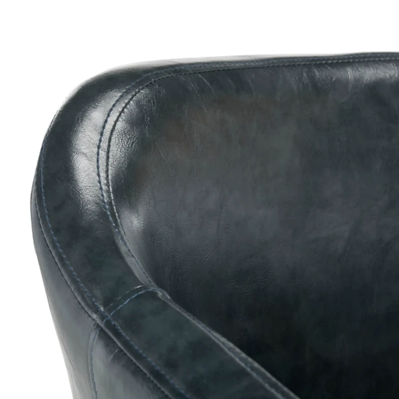 Charcoal Faux Leather Adalena Accent Chair
