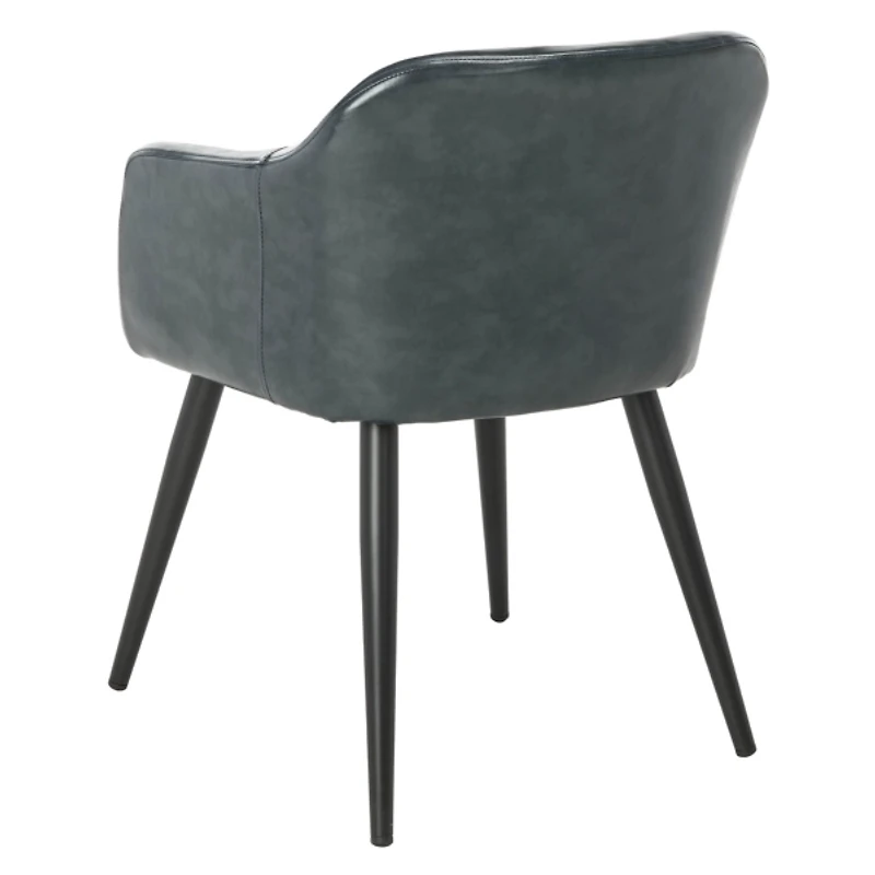 Charcoal Faux Leather Adalena Accent Chair