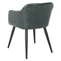 Charcoal Faux Leather Adalena Accent Chair