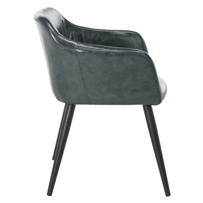 Charcoal Faux Leather Adalena Accent Chair