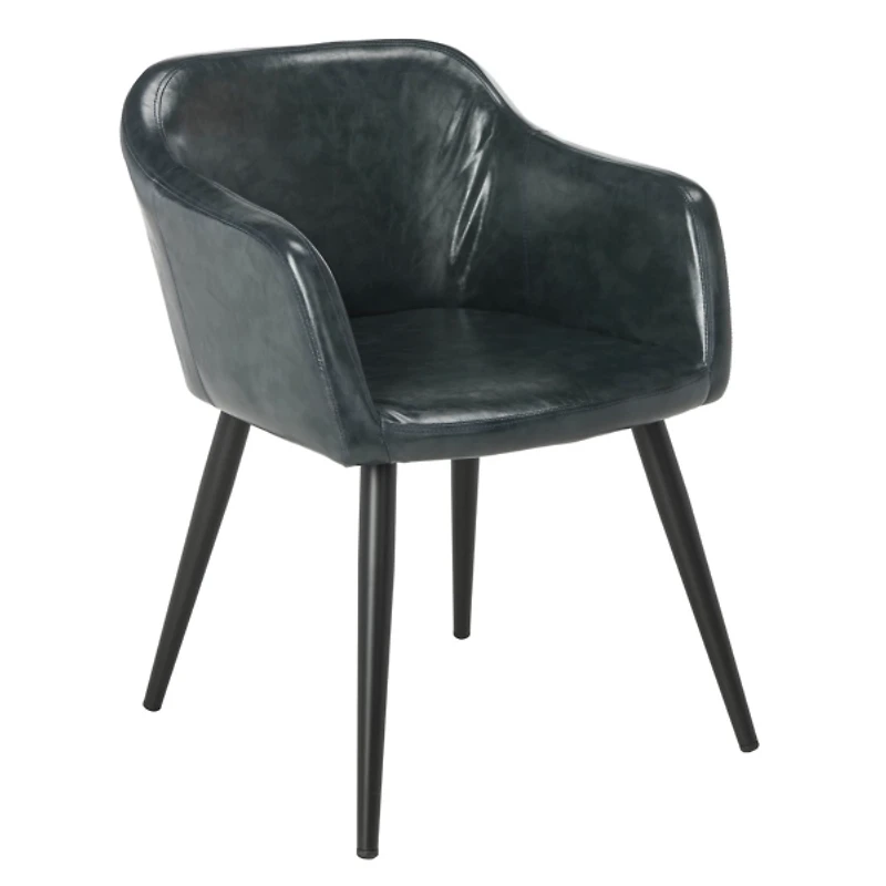 Charcoal Faux Leather Adalena Accent Chair