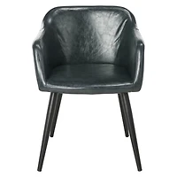 Charcoal Faux Leather Adalena Accent Chair
