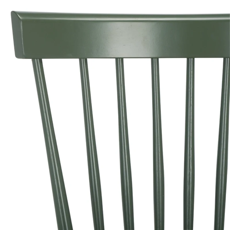 Dark Green Parker Spindle Dining Chairs, Set of 2