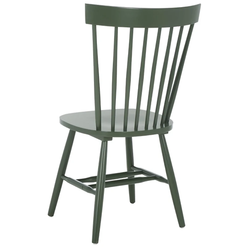 Dark Green Parker Spindle Dining Chairs, Set of 2